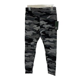 Wild Fable Womens Size M High Rise Leggings Gray Black Camo Print Stretch Pants